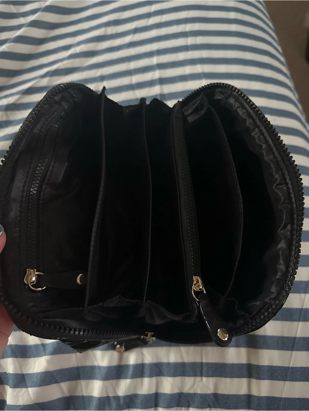 Black Lacquer Metro Accordion Cosmetic case